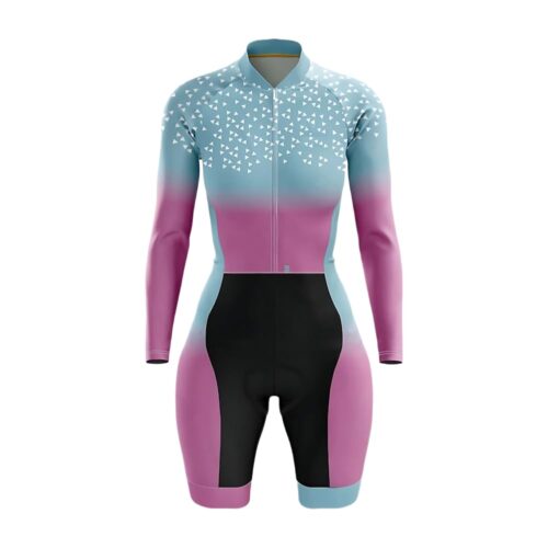 14 Colors Women's Cycling Jumpsuit Cyclist Outfit,Short Overalls Bike Clothing Sets Triathlon Suits Women BLUE XS-3XL