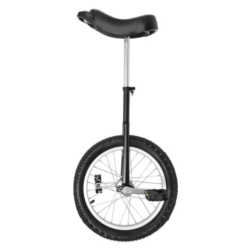 16" Outdoor Wheel Unicycle, Height Adjustable Steel Frame Leakproof Tire Wheel Cycling Exercise Bicycle for Office Workers, Students, Cycling Enthusiasts