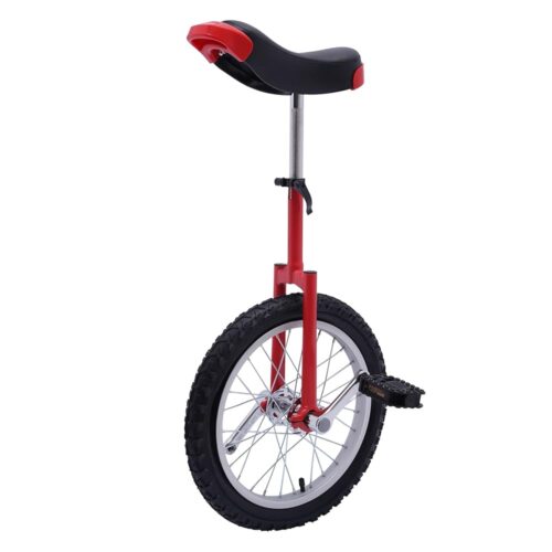 16" Wheel Unicycle, Wheel Unicycle with Steel Rim Skid-Proof Tire Adjustable Height Seat Sports Exercise Bicycle for Beginners and Professionals Daily Fitness Exercises Balance...