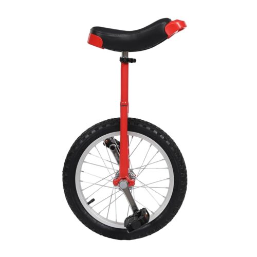 16Inch Wheel Unicycle with Steel Rim, Leakproof Tire Wheel Cycling Adjustable Height Outdoor Unicycles for Office Workers Students Cycling Enthusiasts