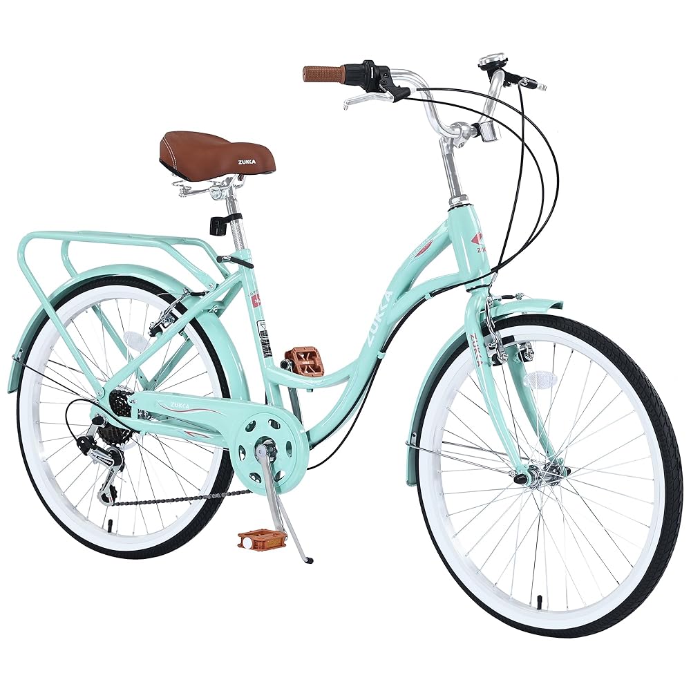 24/26 Inch Adult Bike Cruiser Bicycle 7 Speeds Steel Frame Cith Bike Commuter Bike for Women, Men, Seniors,Multi Colors 24/26 Inch Adult Bike Cruiser Bicycle 7 Speeds Steel Frame Cith Bike Commuter Bike for Women, Men, Seniors,Multi Colors