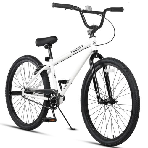 24 26 Inch BMX Race Bike Trident Bicycles Beginner-Level to Advanced Riders with 2 Pegs, Multiple Colors