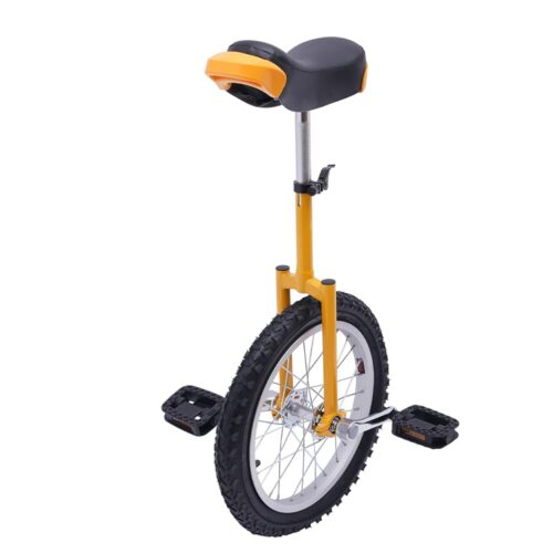 24 Inch Wheel Outdoor Unicycle, Excellent Steel Frame Adjustable Seat Exercise Bicycle for Outdoor Sports Fitness Exercise Unicycle