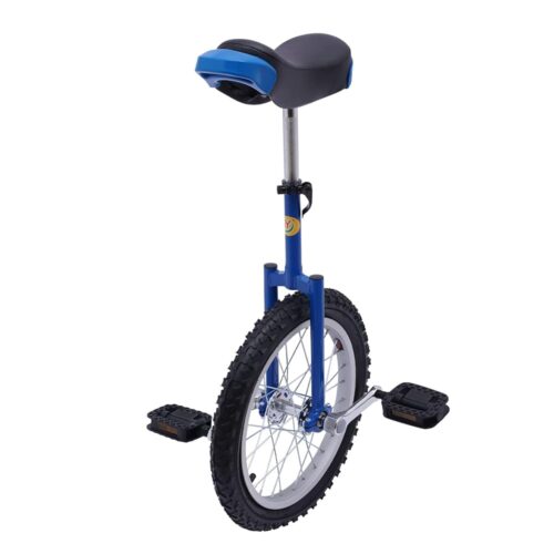 24 Inch Wheel Unicycle, Unicycle Bike, Leakproof Tire Wheel Cycling with Steel Rim, Unicycles for Adults, Daily Fitness Exercises/Cycling Exercises/Balance Training(Blue)