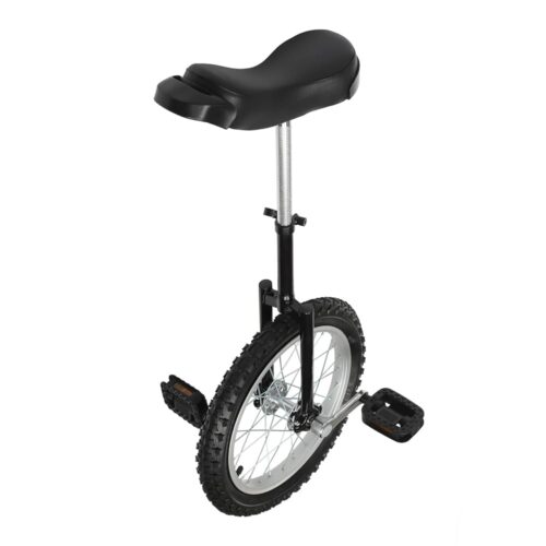 24" Outdoor Wheel Unicycle, Height Adjustable Steel Frame Leakproof Tire Wheel Cycling Exercise Bicycle for Office Workers, Students, Cycling Enthusiasts