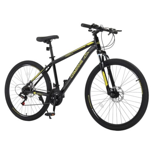 26/27.5" Mountain Bike 21 Speed Bikes for Adults, Men & Women Mountain Bike with High Carbon Steel Frame, All-Terrain Tires, Double Disc Brake and Suspension Fork