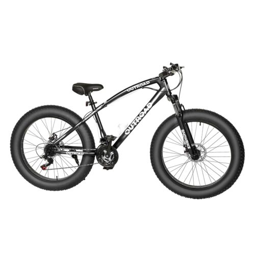 26 inch Fat Tire Mountain Bike with 4 inch Knobby Tires, 21 Speed MTB with Dual Disc Brake for Adults, Anti-Slip Bicycle with Front Suspension, High Carbon Steel Frame, Men and...