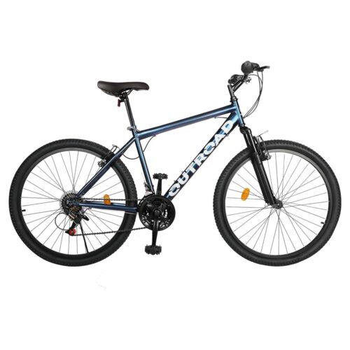 26-inch Mountain Bike, High-Aluminum/Carbon Steel Frame, 21-Speed Dual Disc Brake Mountain Bike with Lock-Out Suspension Fork for Men and Women