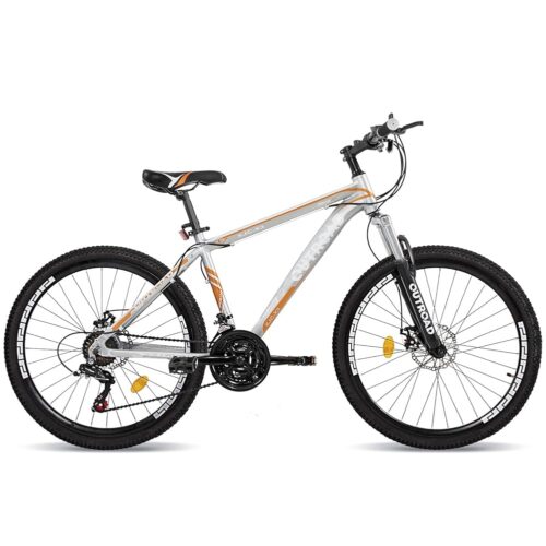 26-inch Mountain Bike, High-Aluminum/Carbon Steel Frame, 21-Speed Dual Disc Brake Mountain Bike with Lock-Out Suspension Fork for Men and Women