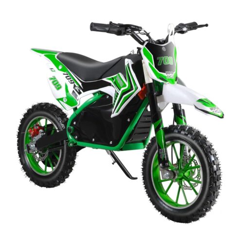 36V 350W Electric Dirt Bike, Fast Speed Electric Motorcycle - Up to 35MPH & 18.5 Miles Long-Range, 3-Speed Modes Motorcycle for Kids Ages 5-14 Green