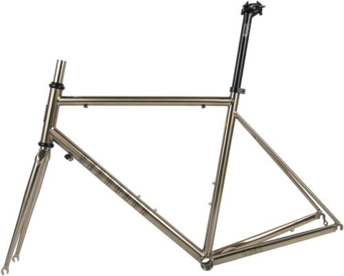700C Road Bike Frameset 44cm 47cm 50cm 53cm 56cm C Brake/Rim Brake Bike Frame Cr-Mo Steel Frame and Fork Quick Release Frame F100mm R130mm QR BSA BB68mm(50cm)