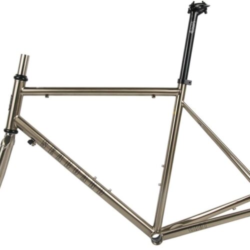 700C Road Bike Frameset 44cm 47cm 50cm 53cm 56cm C Brake/Rim Brake Bike Frame Cr-Mo Steel Frame and Fork Quick Release Frame F100mm R130mm QR BSA BB68mm(50cm)