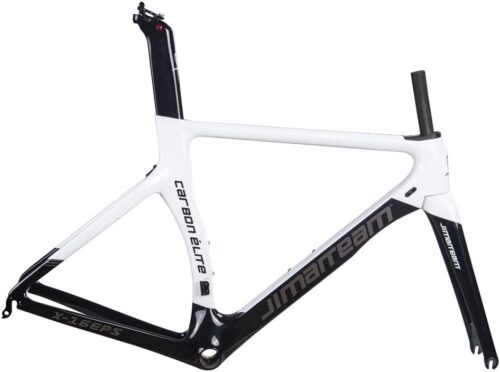 700c Road Bike Frameset Carbon C Brake Racing Frame QR 100/130mm Internal Routing Rame Set 46/48/50/52/54CM (Color : White A, Size : 48cm)