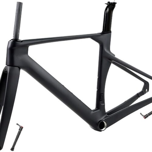 700c Road Bike Frameset Lightweight Carbon Racing Frame 43.5/46/48/50/52/54/56cm Disc Brake Frame Internal Routing Thru Axle F100mm/R142mm(54CM)