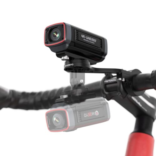 AKY-710S Bike Camera with Mount, 4K 28fps, 2K 55fps, Wide-Angle 142°,IP67,5MP,Loop & Emergency Recording,Parking Monitor,Bicycle,Outdoor Sports,Rechargeable,64GB Card Included