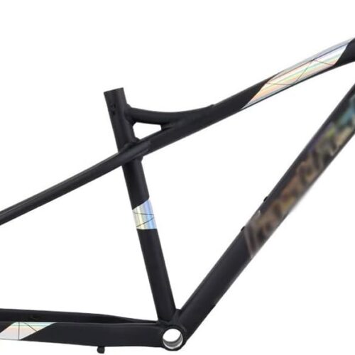 Aluminum Alloy Bike Frame 27.5er Hardtail Mountain Bike Frame 16'' 17'' Disc Brake Rigid Frame QR 135mm XC,with Tailhook(Black,27.5x17'')