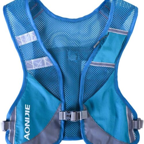 AONIJIE Men Women Ultralight Running Vest Pack Reflective Breathable Hydration Backpack for Hiking Camping Marathon Cycling Race (Blue)