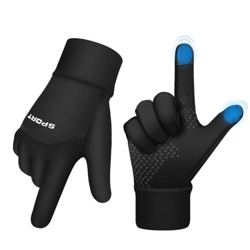 AURUZA Winter Gloves for Men Cold Weather, Windproof Cycling Gloves for Men, Running Gloves with Touch Screen Fingers Outdoor