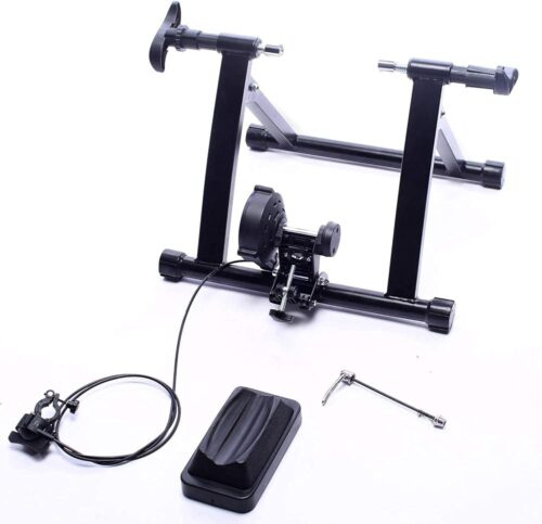 BalanceFrom Bike Trainer Stand Steel Bicycle Exercise Magnetic Stand with Front Wheel Riser