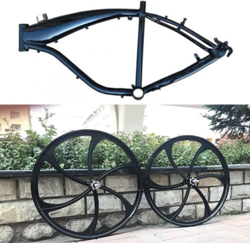 Bicycle Black Gas Frame 2.4L & 26'' 100 * 120mm Mag Wheel Set Combo