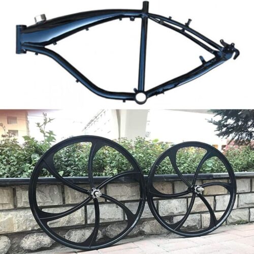 Bicycle Black Gas Frame 2.4L & 26'' 100 * 120mm Mag Wheel Set Combo