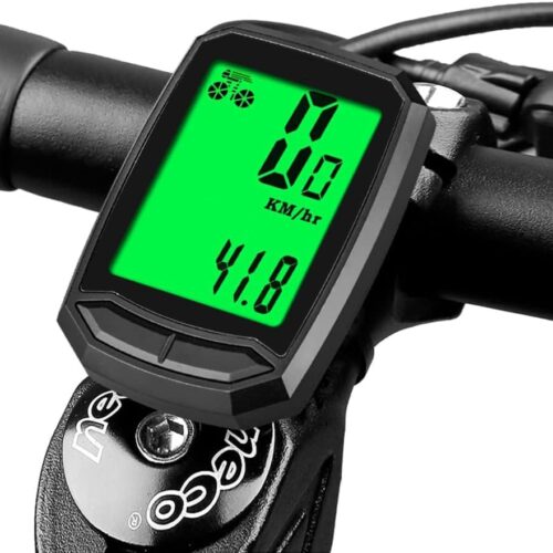 Bicycle Speedometer Waterproof Wireless Cycle Bike Computer Bicycle Odometer with LCD Display & Multi-Functions