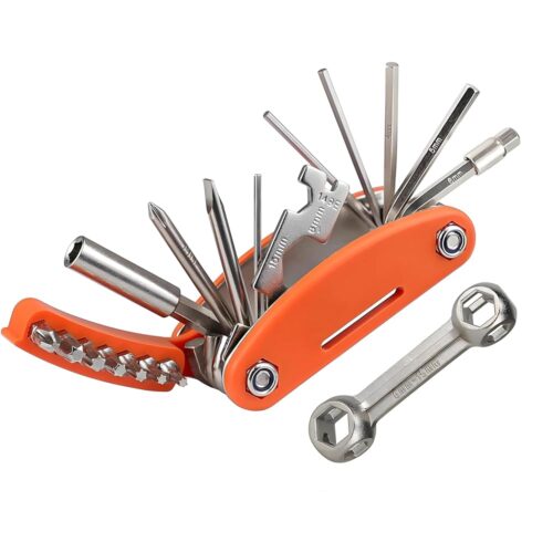 Bicycle Tool Kit, 20 in 1 Bike Multitool, Mountain Bike Repair Tool Kit With Bike Bone Wrench, Portable Bicycle Road Riding Travel Tool For Maintenance (1+1)