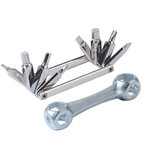 Bicycle Tool Kit 8 in 1 Mini Bike Multitool Kit Mountain Bike Repair Tool Kit With Bike Bone Wrench 6-15mm Bicycle Spanner Portable Bicycle Riding Travel Emergency Maintenance...