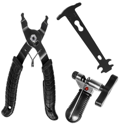 Bike Chain Tool, Bicycle Chain Tool Kit with Chain Link Plier, Chain Breaker Splitter, Chain Wear Indicator, Chain Tool Bicycle for Quick Repairs, Bicycle Chain Breaker Tool for...