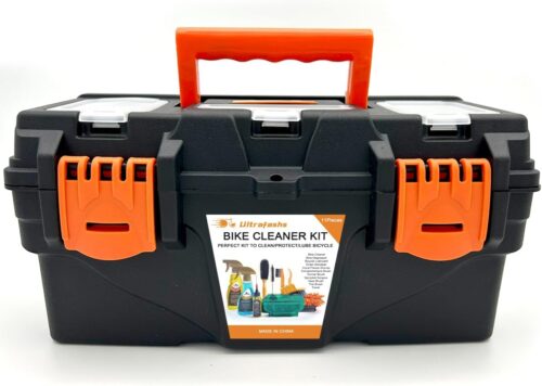 Bike Cleaner kit,Perfect kit to Clean/Protect/Lube Bicycle,with Chain Scrubber,Cleaning Brush Tool,Bike Cleaner(19oz),Degreaser(10oz),Wet Lubricant(2oz)