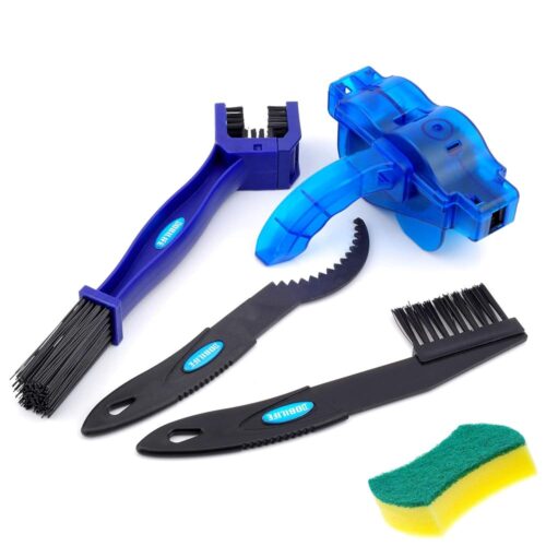 Bike Cleaner Tools, Chain and Gear Cleaning Brush Maintenance Kit for Bike & Motorcycle