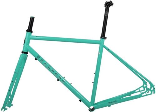 Bike Frame Road Bike Frameset 700C Disc Brake Frame 44cm 47cm 50cm 53cm 56cm Cr-mo Steel Bike Frame Quick Release Frame 100/135QR BSA BB68mm(Bianchi,56cm)