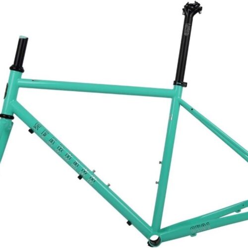 Bike Frame Road Bike Frameset 700C Disc Brake Frame 44cm 47cm 50cm 53cm 56cm Cr-mo Steel Bike Frame Quick Release Frame 100/135QR BSA BB68mm(Bianchi,56cm)