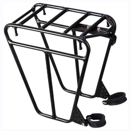 Bike Front Rack, Aluminum Alloy Carrier Cargo Pannier Front Bike Rack,25KG Capacity Mountain Bikes Pannier Rack, Cycling Equipment Stand Footstock for Travel Shopping