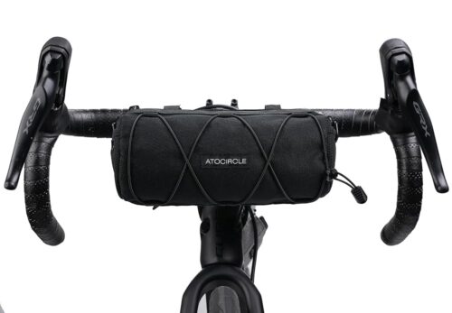 Bike Handlebar Bag, Water-Resistant & Large Capacity Small Front Storage Pack with Shoulder Strap - Ideal for Mountain & Road Biking Adventures