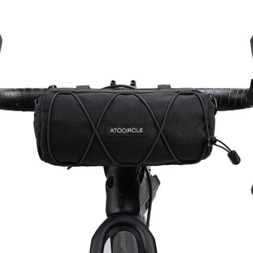 Bike Handlebar Bag, Water-Resistant & Large Capacity Small Front Storage Pack with Shoulder Strap - Ideal for Mountain & Road Biking Adventures