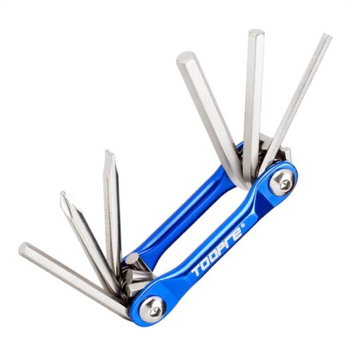 Bike Multi-Tool Mini Multitool Kit - 6 in 1 Lightweight Stainless Steel Tool With 3/4/5/6mm Hex Key and Phillips Screwdriver for Mountain Bicycle Road Bike MTB