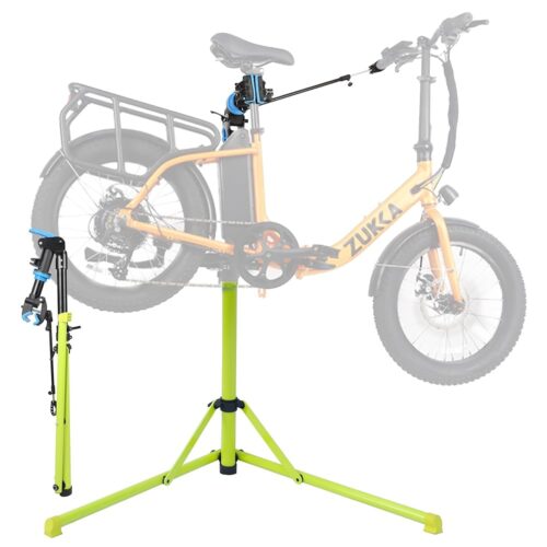 Bike Repair Stand (Max 132 lbs) - Foldable Bike Stand for Maintenance of Road Bike & Mountain Bike,Bicycle Repair Stand for E-bikes with Super-strong Tube,Height Adjustable...