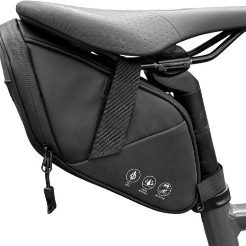 Bike Saddle Bag, Water Resistant Bicycle Seat Bag, Bike Bags for Bicycles, Cycling Under Seat Pouch, Bike Seat Pack for Mountain Road Bikes and Commuter