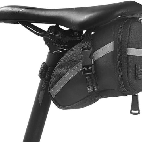 Bike Saddle Seat Bag – 1.2L Bicycle Saddle Bag Keep Bike Accessories – Water Proof Bike Under Seat Pack for Essentials – Quick Release Bike Pouch – Reflective Stripes for...