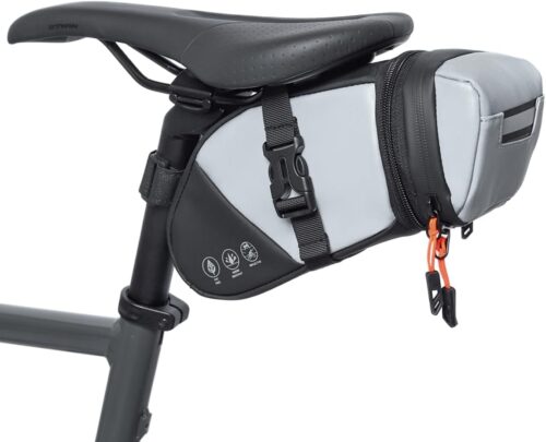 Bike Seat Bag, Water-resistant Bicycle Saddle Bag, Expandable Capacity Cycling Under Seat Pouch 1.5-2L, Bike Seat Pack for Mountain Road Bikes and Commuter
