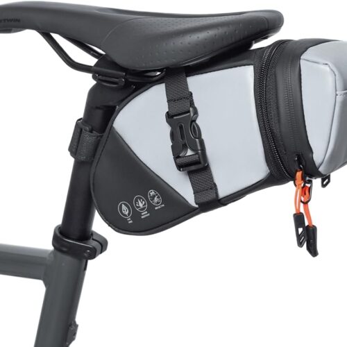 Bike Seat Bag, Water-resistant Bicycle Saddle Bag, Expandable Capacity Cycling Under Seat Pouch 1.5-2L, Bike Seat Pack for Mountain Road Bikes and Commuter