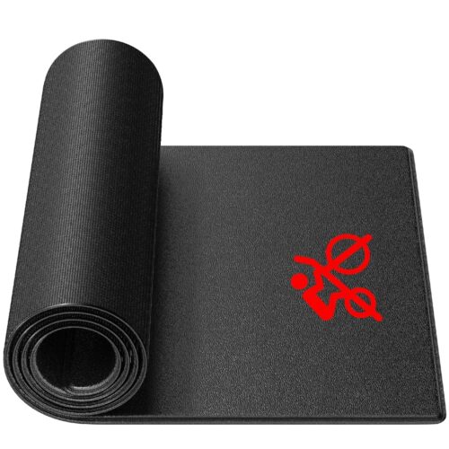 Bike Trainer Mat, Mat Compatible with Peloton Bike, for Treadmill & Row, THK 6mm, Under Mat Protect Hardwood Floor Carpet, Trainer Accessory for Indoor Stationary Exercise Bike