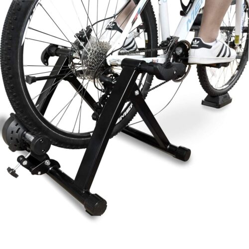 Bike Trainer Stand Steel Bicycle Exercise Magnetic Stand with Front Wheel Riser Block