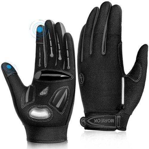 BIKINGMOREOK Cycling Gloves Bike Gloves Biking Gloves for Men Women,Touchscreen Full Finger Shock-Absorbing Mountain Bike Gloves,5MM Gel Pads MTB Road Bicycle Gloves for...