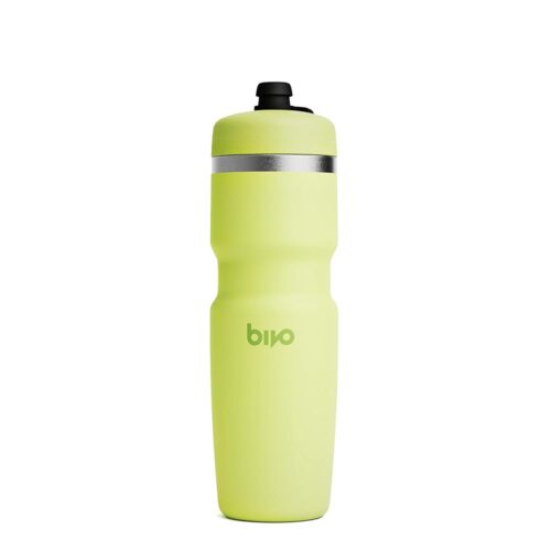 Bivo Trio 21oz Insulated Stainless Steel Bike Water Bottle - for Cycling - Fits Most Cages, Dishwasher Safe, High Flow Sports Nozzle - Keeps Drinks Cold 12+ Hours (Matcha)