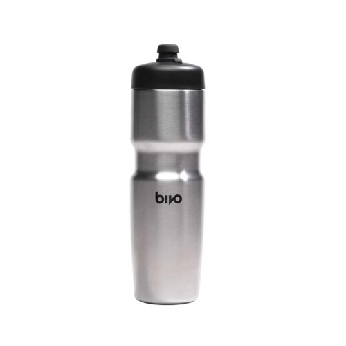 Bivo Trio 21oz Insulated Stainless Steel Bike Water Bottle - for Cycling - Fits Most Cages, Dishwasher Safe - Keeps Drinks Cold 12+ Hours - Raw