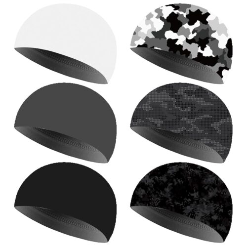 Boao 6 Pieces Skull Caps Helmet Liner Sweat Wicking Cap Thermal Running Beanie Cycling Skull Caps for Men Women