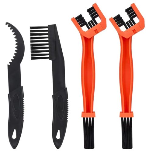 Boenoea Bicycle Cleaning Tools Set, Bike Clean Brush Kit, 4 Pcs Motorcycle Chain Brush for Gears Maintenance Cleaning Tools