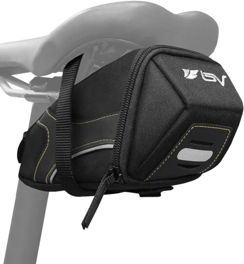 BV Bicycle Strap-On Saddle Bag with perfect Size I With reflective for a Safety ride I Seat Bag, Cycling Bag - Bike Bag for all our essentials, bike bags for bicycles, bike seat...